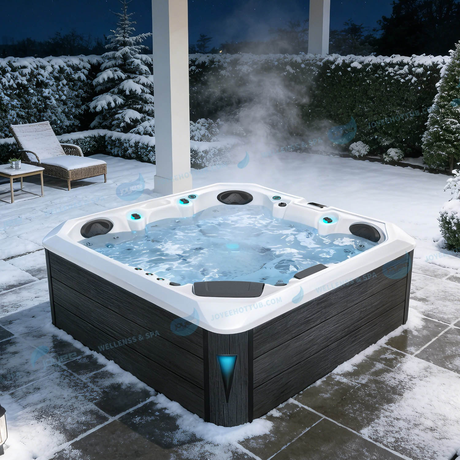 outdoor 5 people hot tub